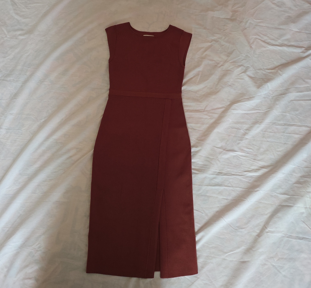Babaton brown Midi Sheath Dress